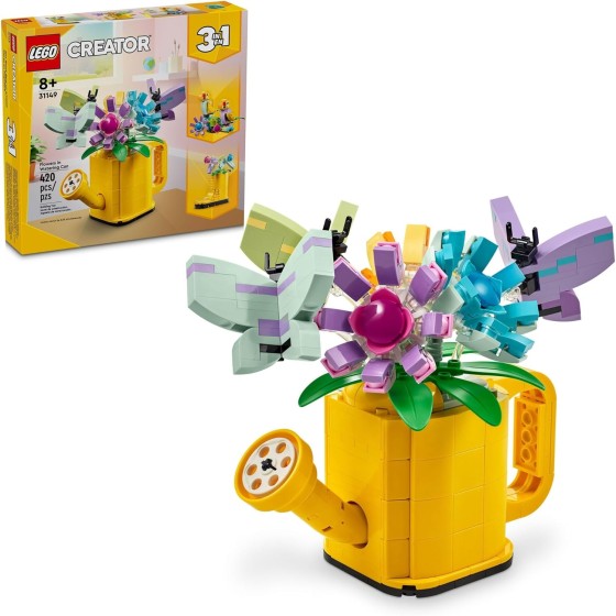 LEGO Creator 3 in 1 Flowers in Watering Can Building Toy Set