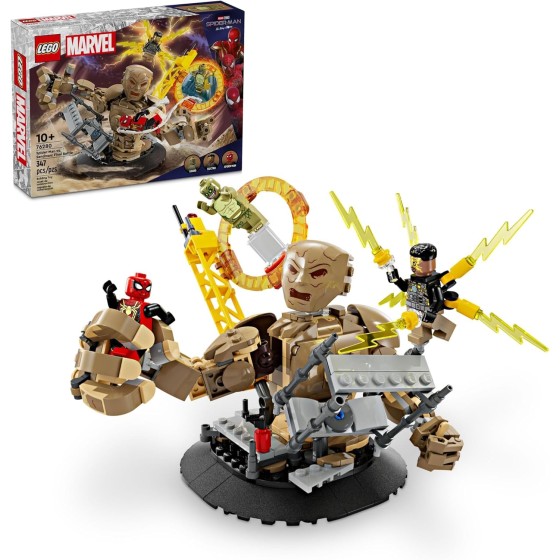 LEGO Marvel Spider-Man vs. Sandman: Final Battle Building Toy - Pretend Play Kids Toy for Fans